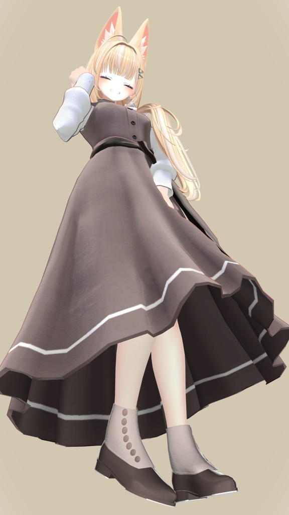 【しなの対応】Classic Button Boots【VRChat】