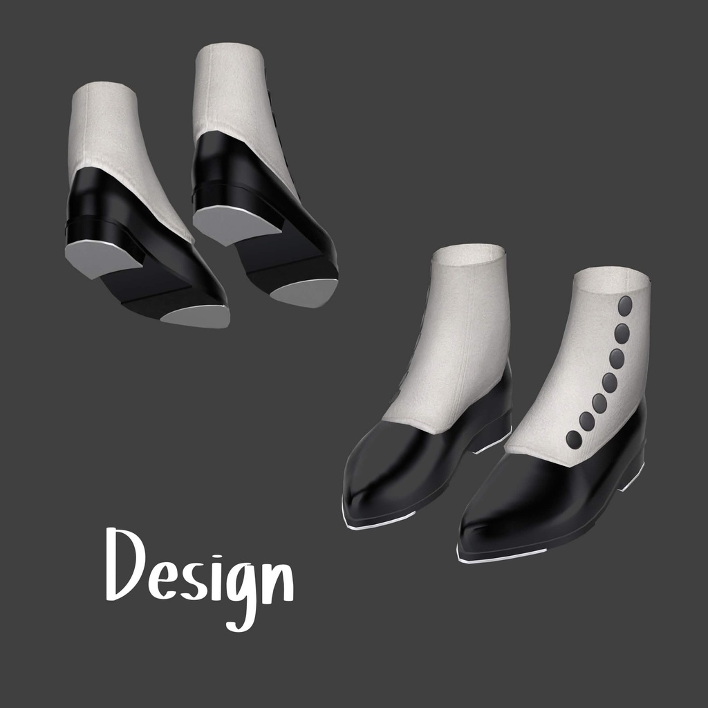 【しなの対応】Classic Button Boots【VRChat】