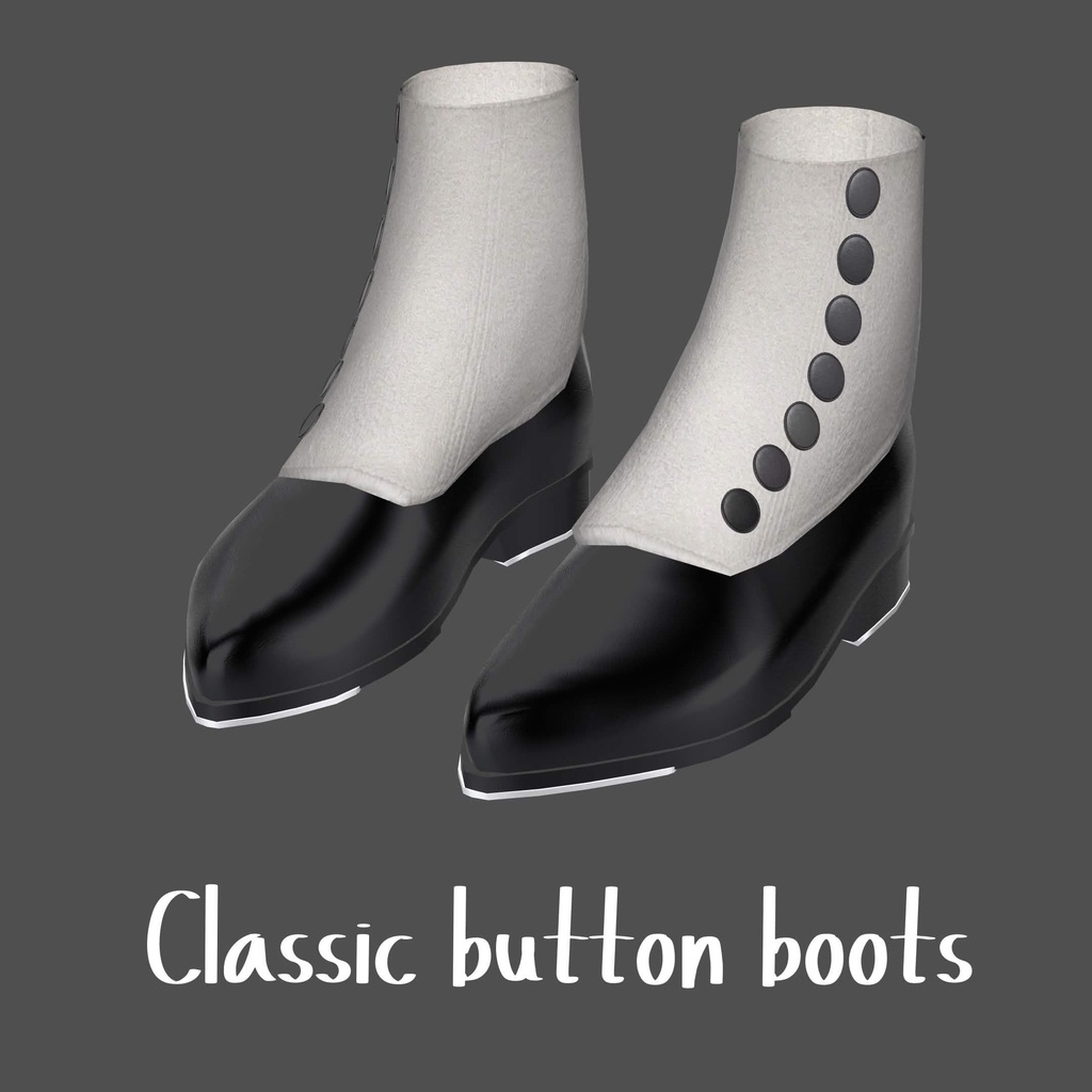 【しなの対応】Classic Button Boots【VRChat】