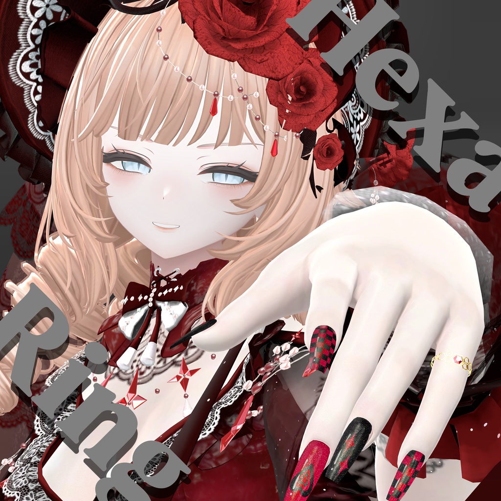 【3D装飾品】Hexa Ring 【VRChat想定】