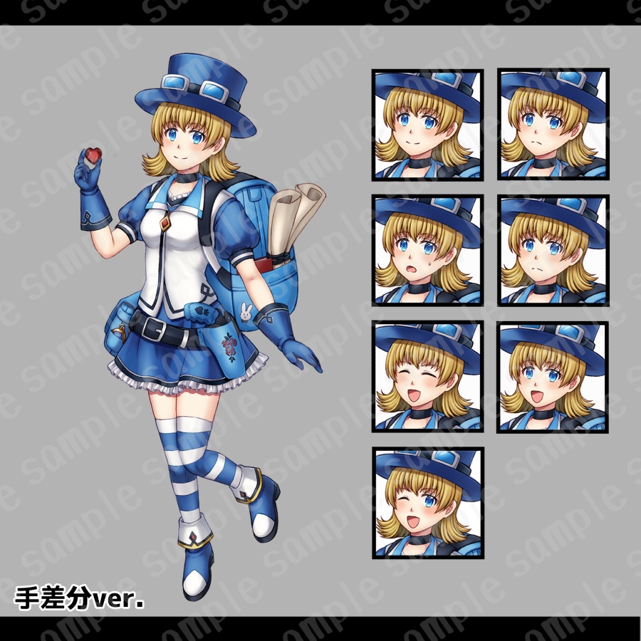 【無料/有料】立ち絵素材2【表情7種/手差分】