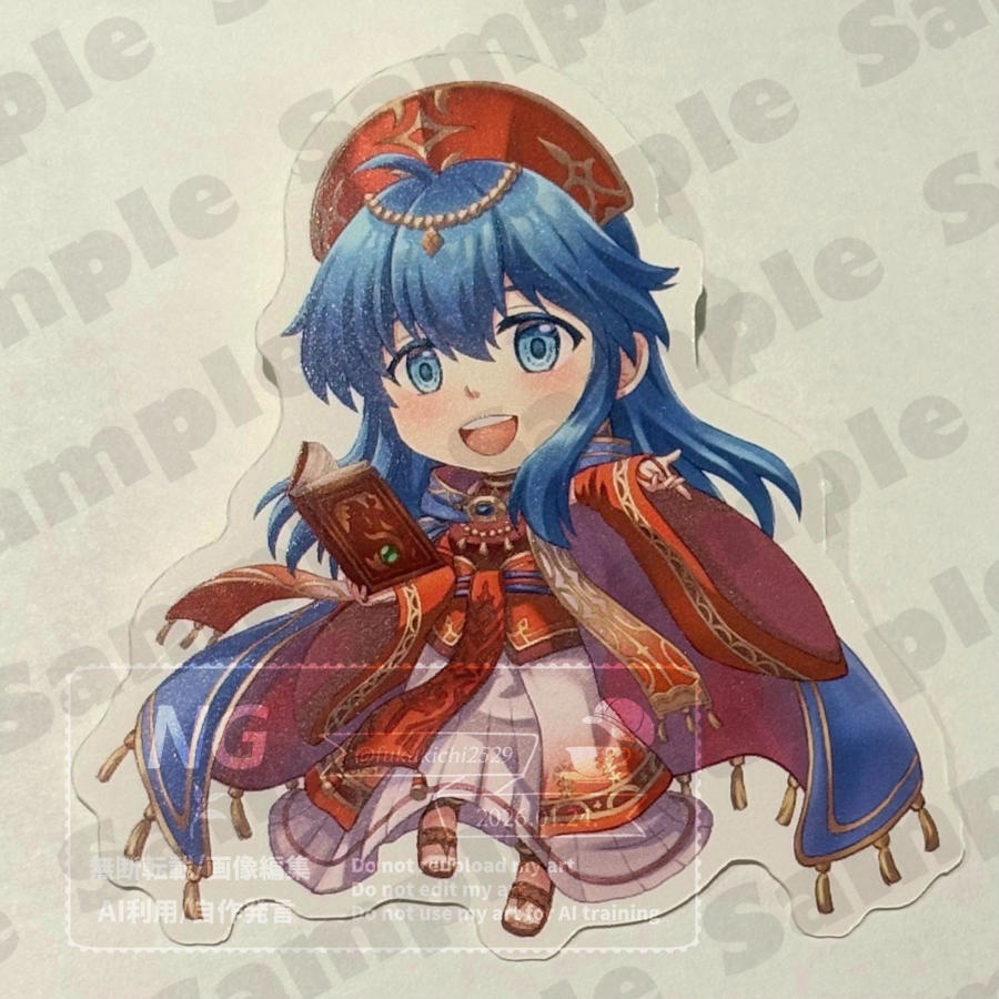 魔器リリーナグッズ【アクリルバッジクリップ&ダイカットシール】