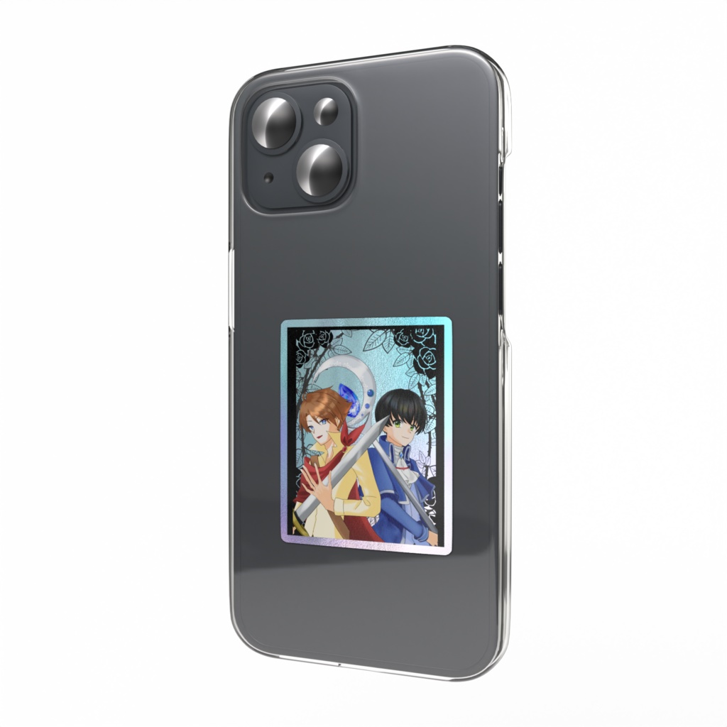 【一次創作】箱庭の勇者 10th記念 スマホステッカー(オーロラ)