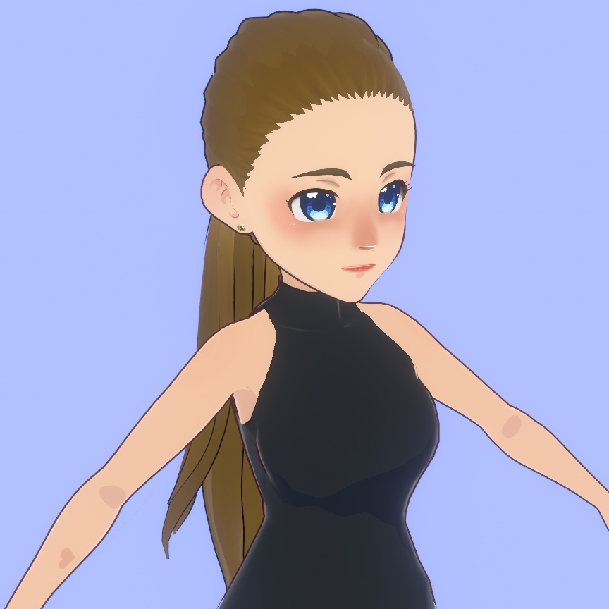 Low Ponytail hair preset / ローポニーテールの髪型プリセット