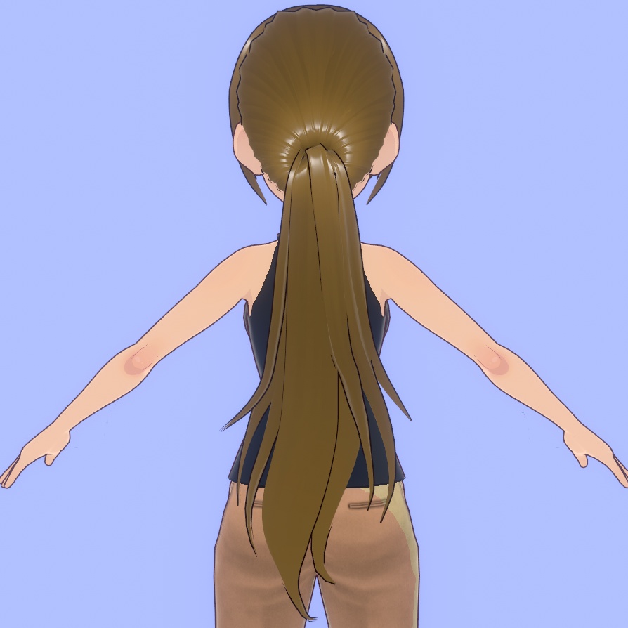 Low Ponytail hair preset / ローポニーテールの髪型プリセット