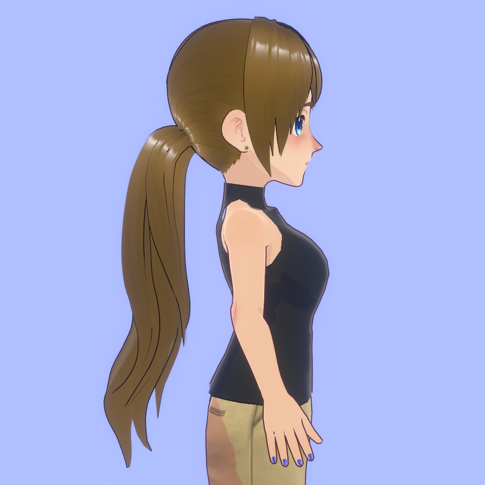 Low Ponytail hair preset / ローポニーテールの髪型プリセット