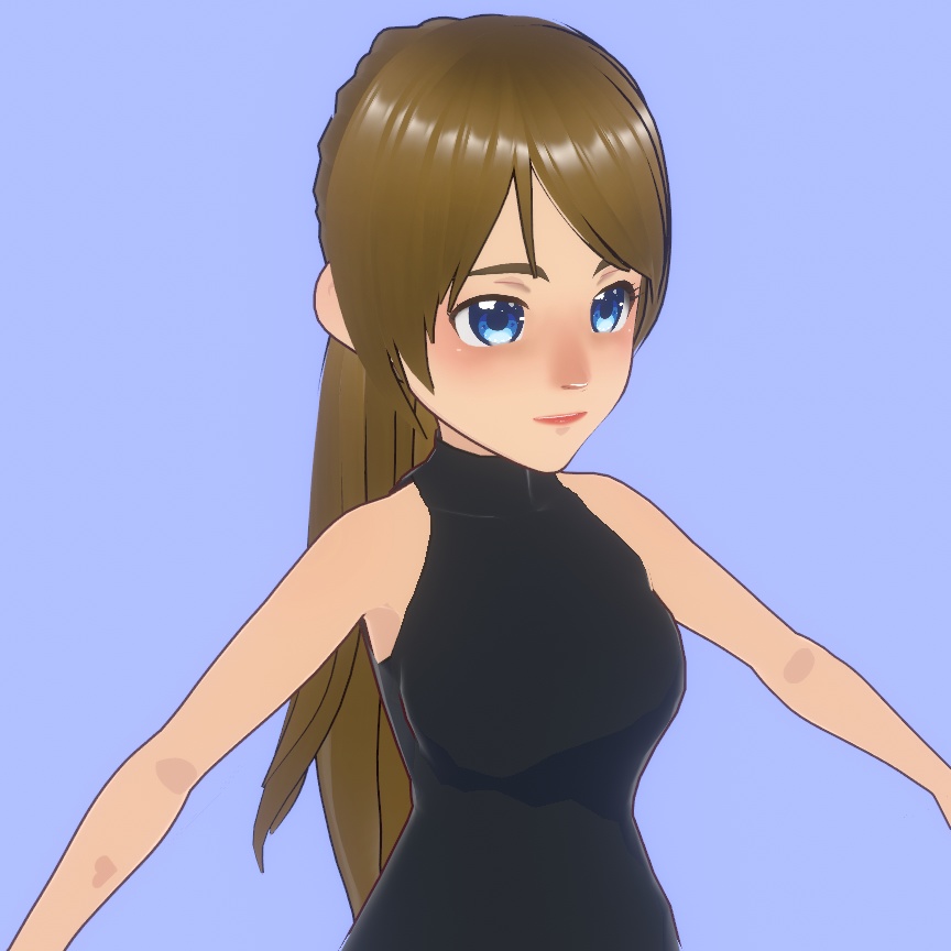 Low Ponytail hair preset / ローポニーテールの髪型プリセット