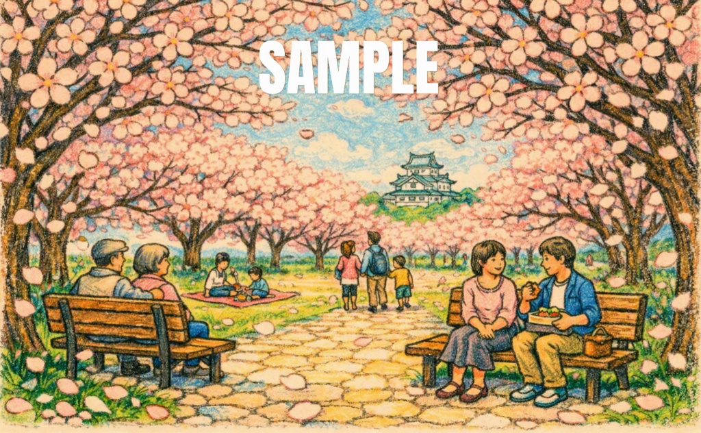日本の風景（桜の公園で過ごす春のひととき）[EN]Japanese Scenery – A Spring Moment in a Sakura Park