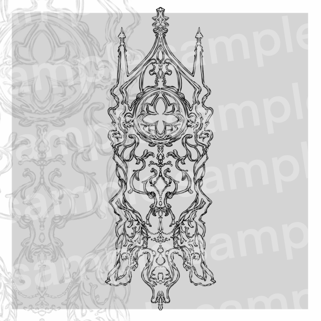 Ornate Whisper 3set Tattoo - タトゥーテクスチャ