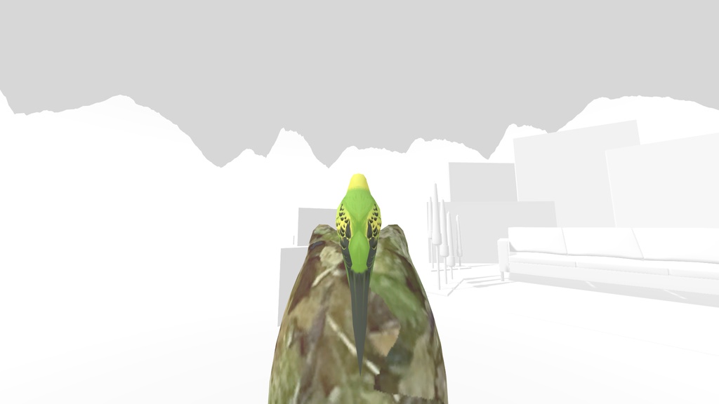 セキセイインコ3Dモデル