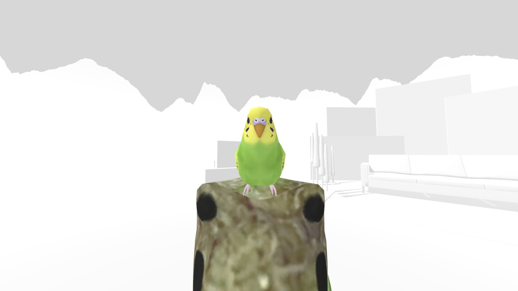 セキセイインコ3Dモデル