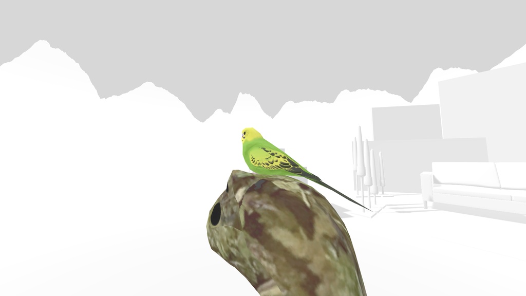 セキセイインコ3Dモデル