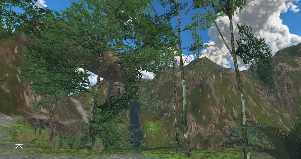 古びた建築物とジャングルの木 3Dモデル