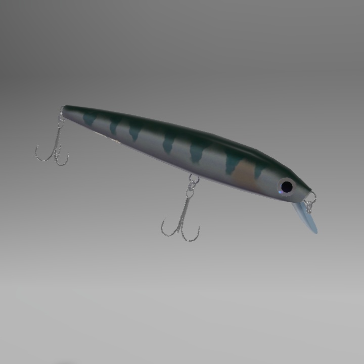 ミノー3Dモデル+アバター