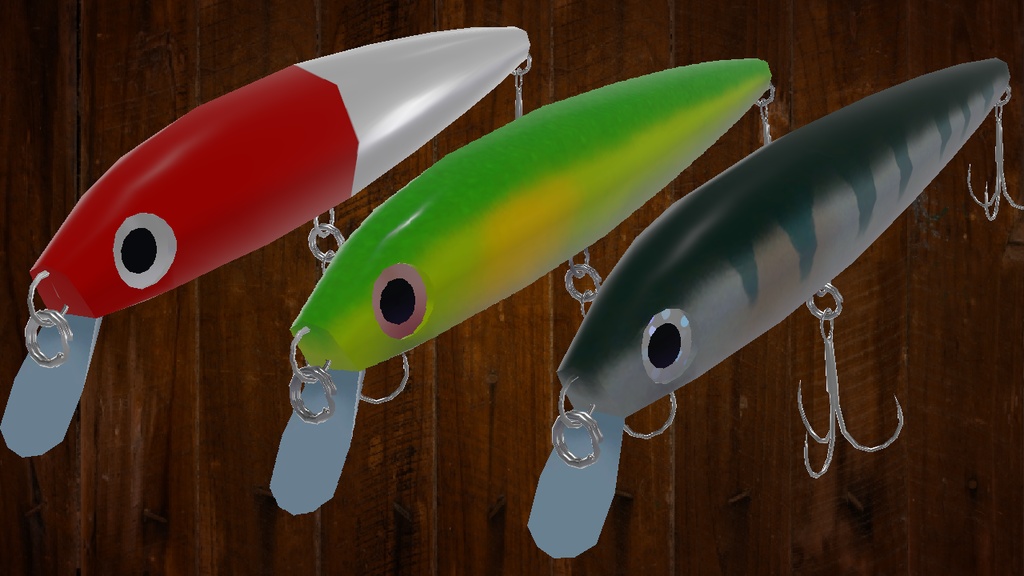 ミノー3Dモデル+アバター