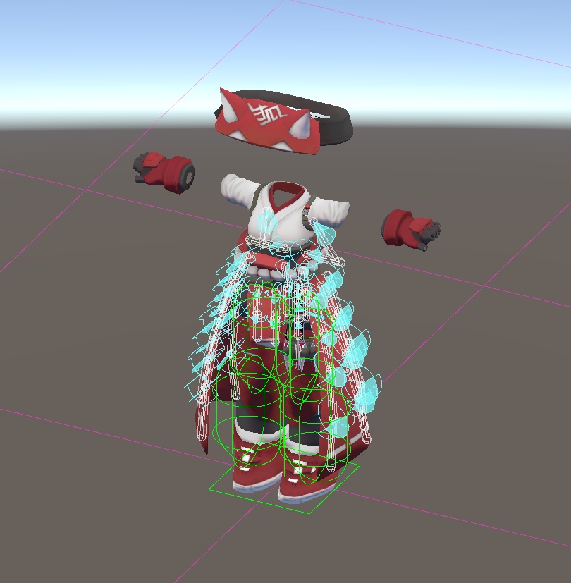 【もにもに・コニカ】向け 巫女風衣装3Dモデル