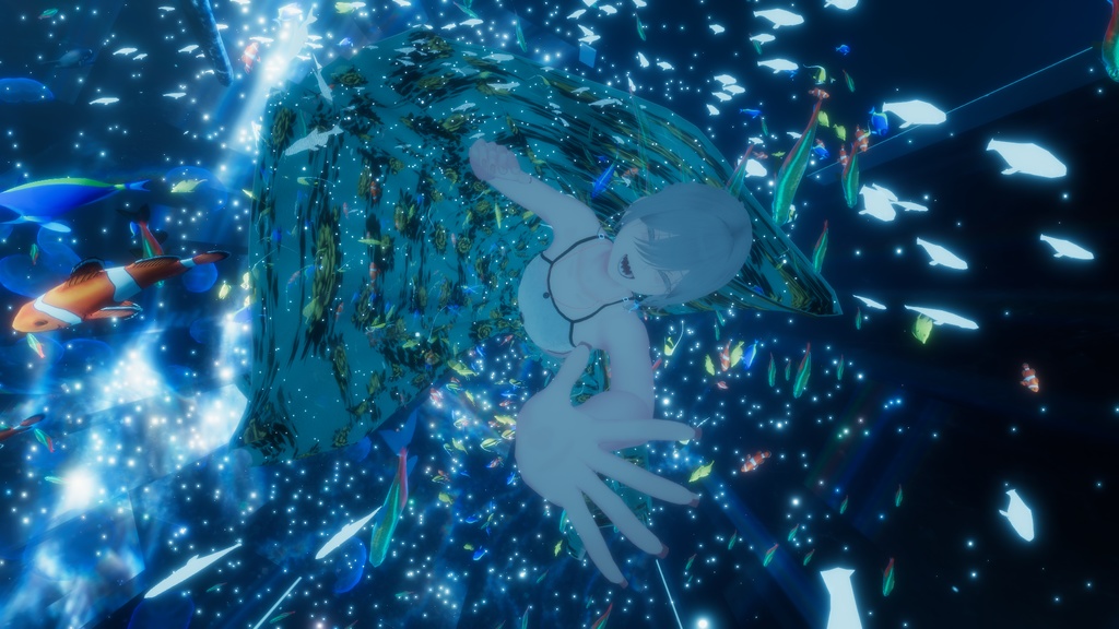 【クロダ+九十九向け】パレオ-シンプル水着 3D衣装(VRC想定)