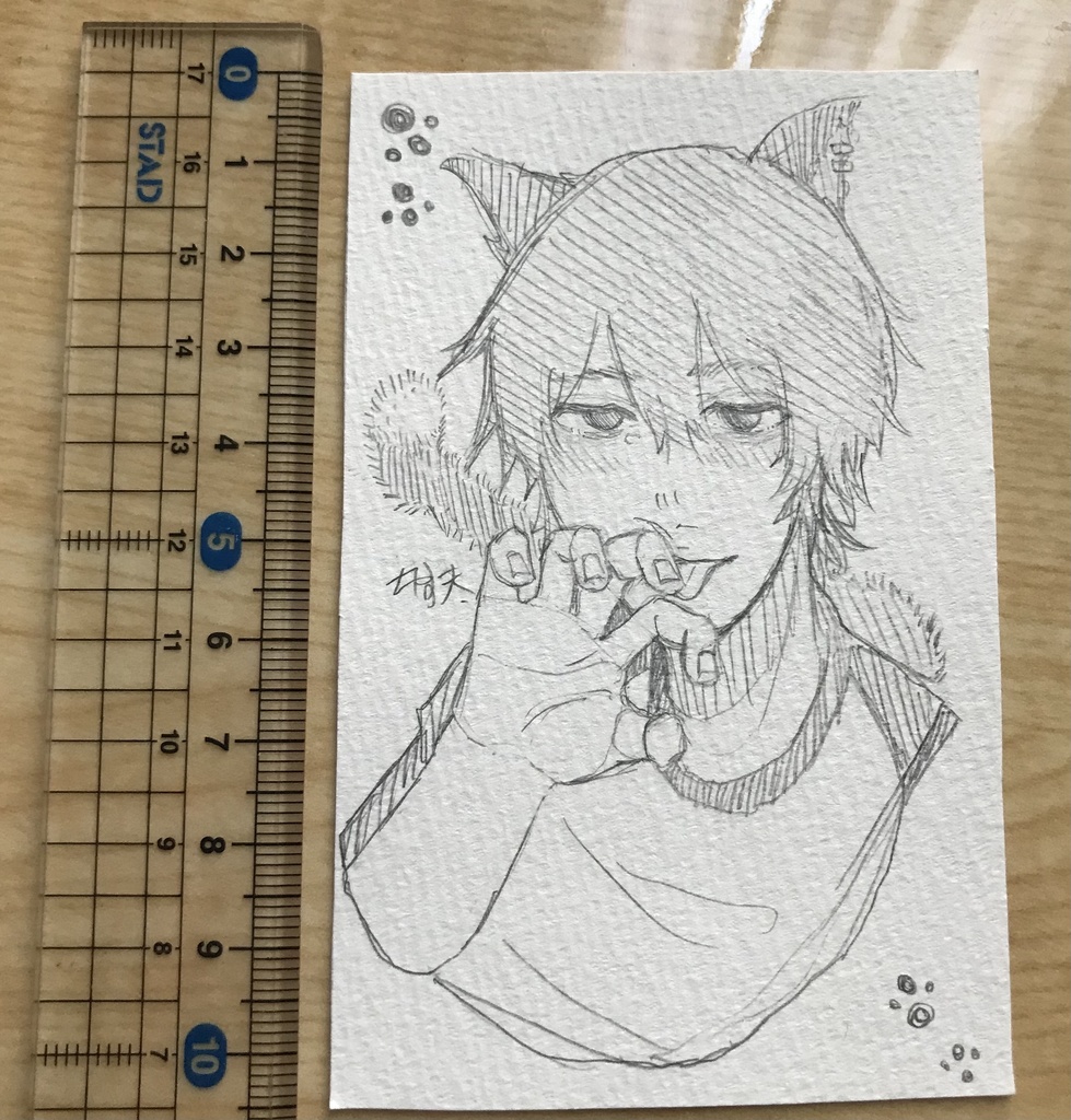 猫の擬人化くん(らくがき)