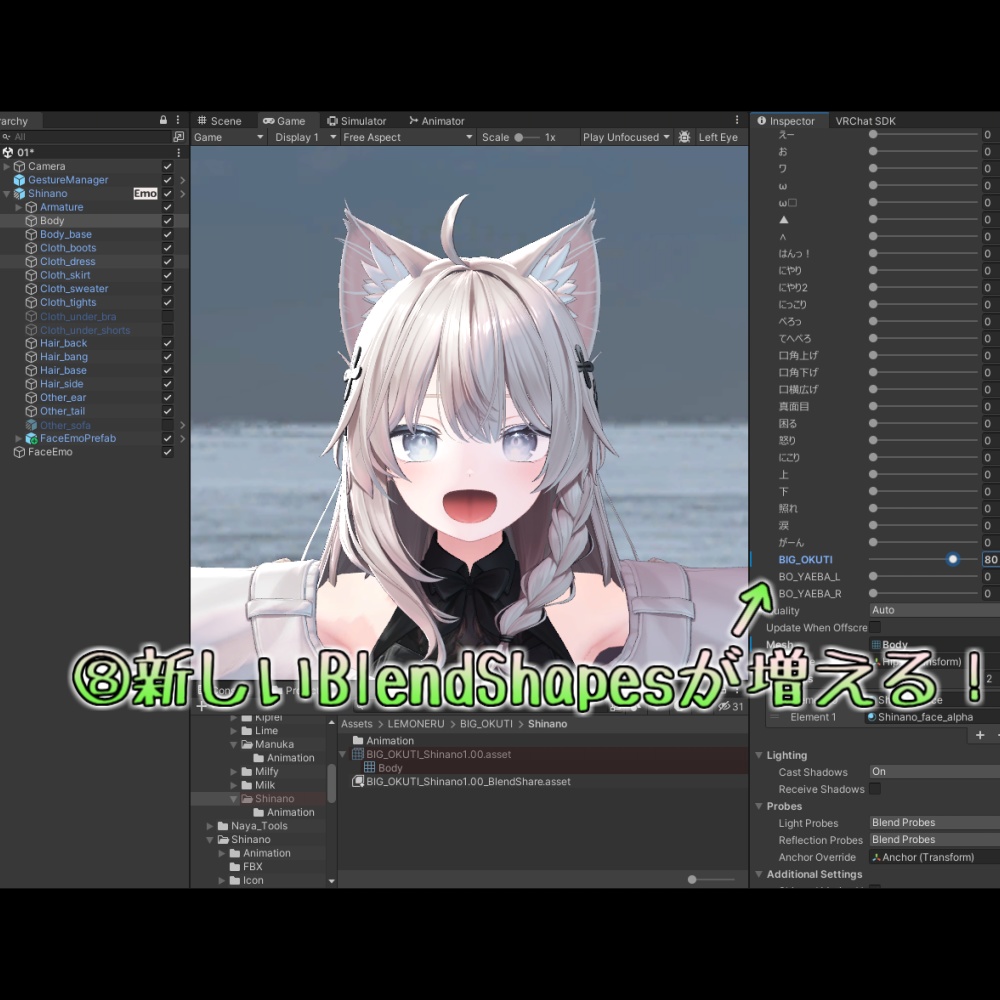 【しなの】おおきなおくち!シェイプキー追加パッケージ