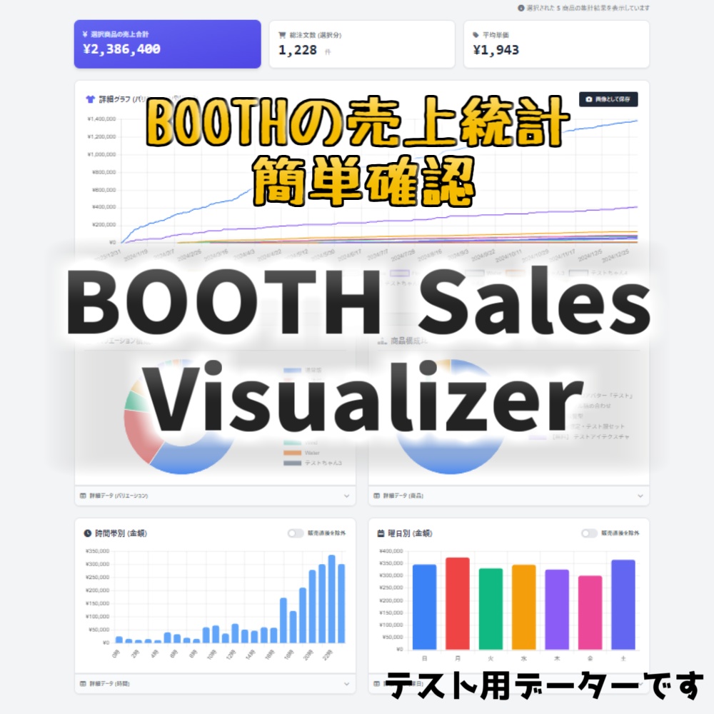 BOOTHの売上統計を見るサービス【BOOTH Sales Visualizer】