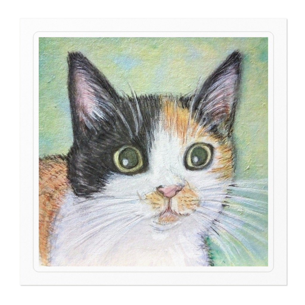 三毛猫チョコちゃんのステッカー