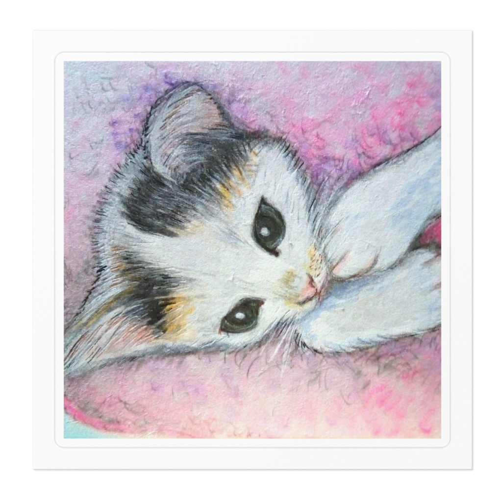 子猫のゆきちゃんのステッカー