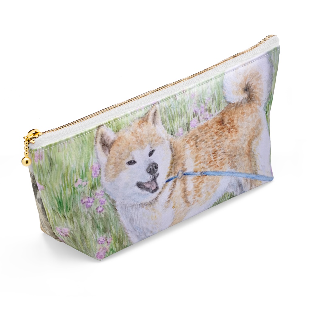 キジトラ猫ちゃんと柴犬さんのポーチ