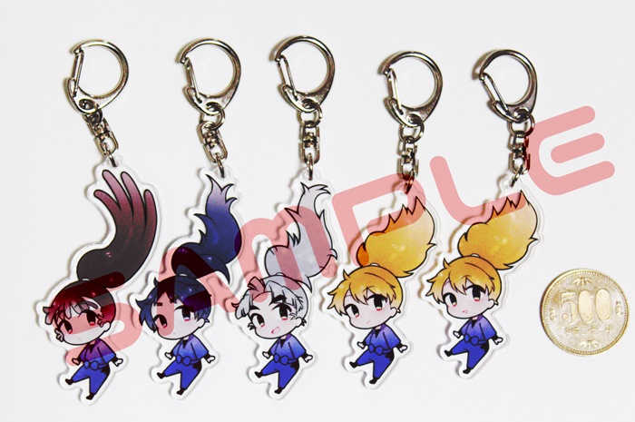 まげぶらさがりアクリルキーボルダー