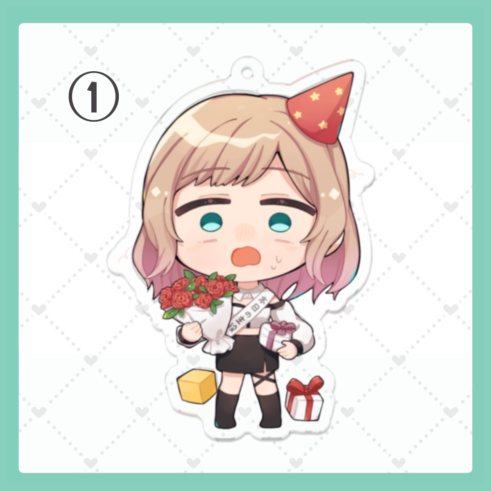 【受注生産】1000人フォロワー記念グッズ アクリルキーホルダー 全5種類【~11/30】