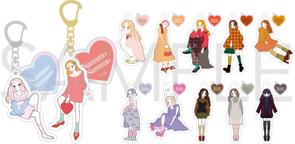  GIRLS ACRYLIC KEYCHAIN