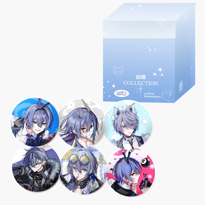 【非公式】缶バッジBOX　白狼COLLECTION