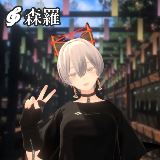 {10アバター対応!}和楽器アクセサリー 琵琶ピアス&小鼓ヘイロー
