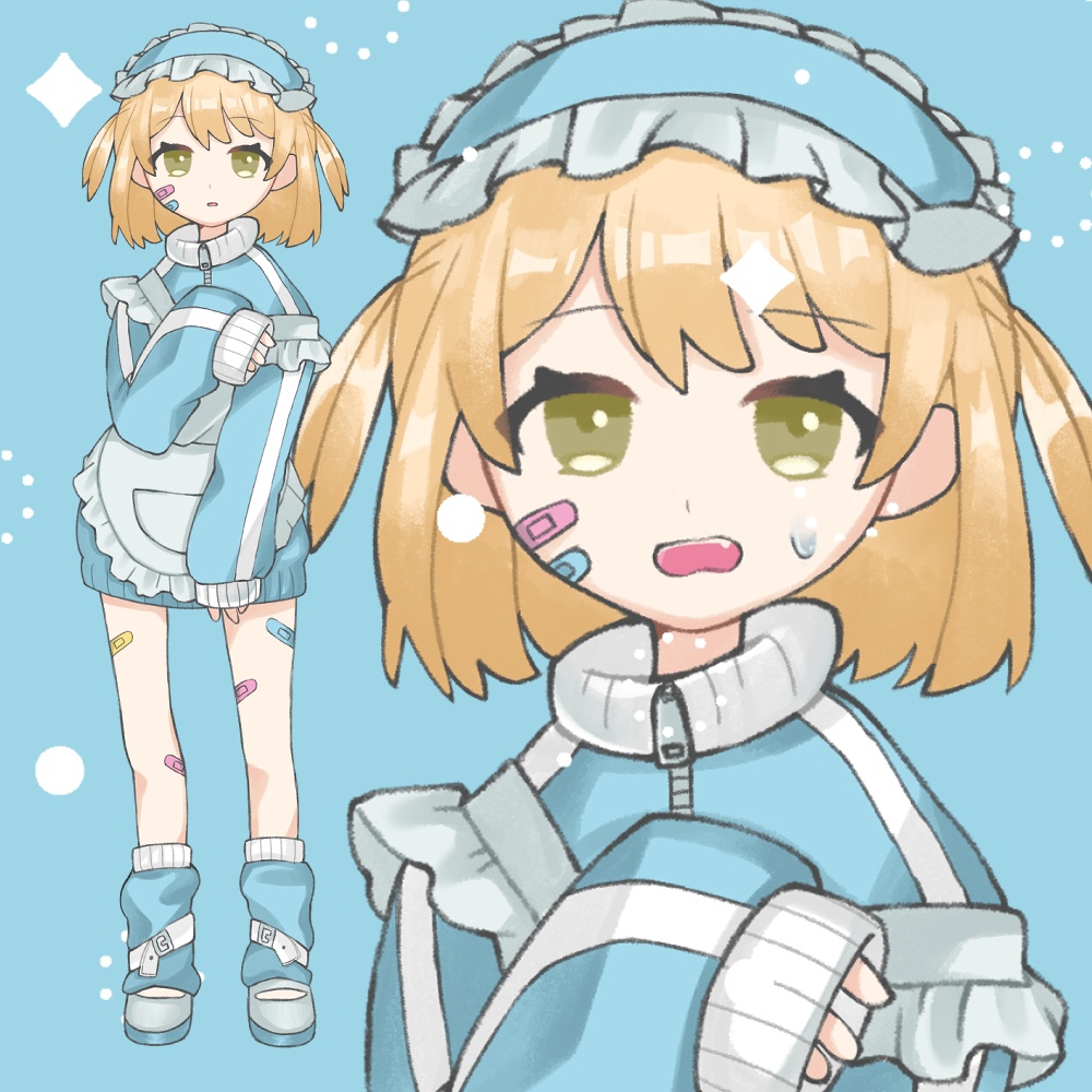 ◆立ち絵素材_水色ジャージの女の子