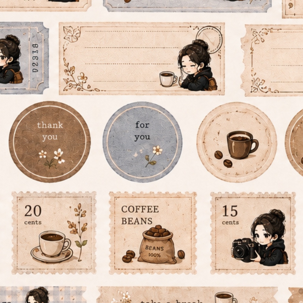 ちび旅人 Coffee Mini Labels Vol.1