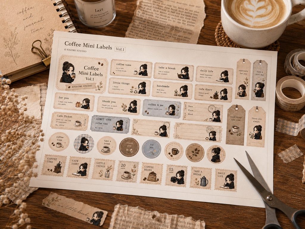 ちび旅人 Coffee Mini Labels Vol.1