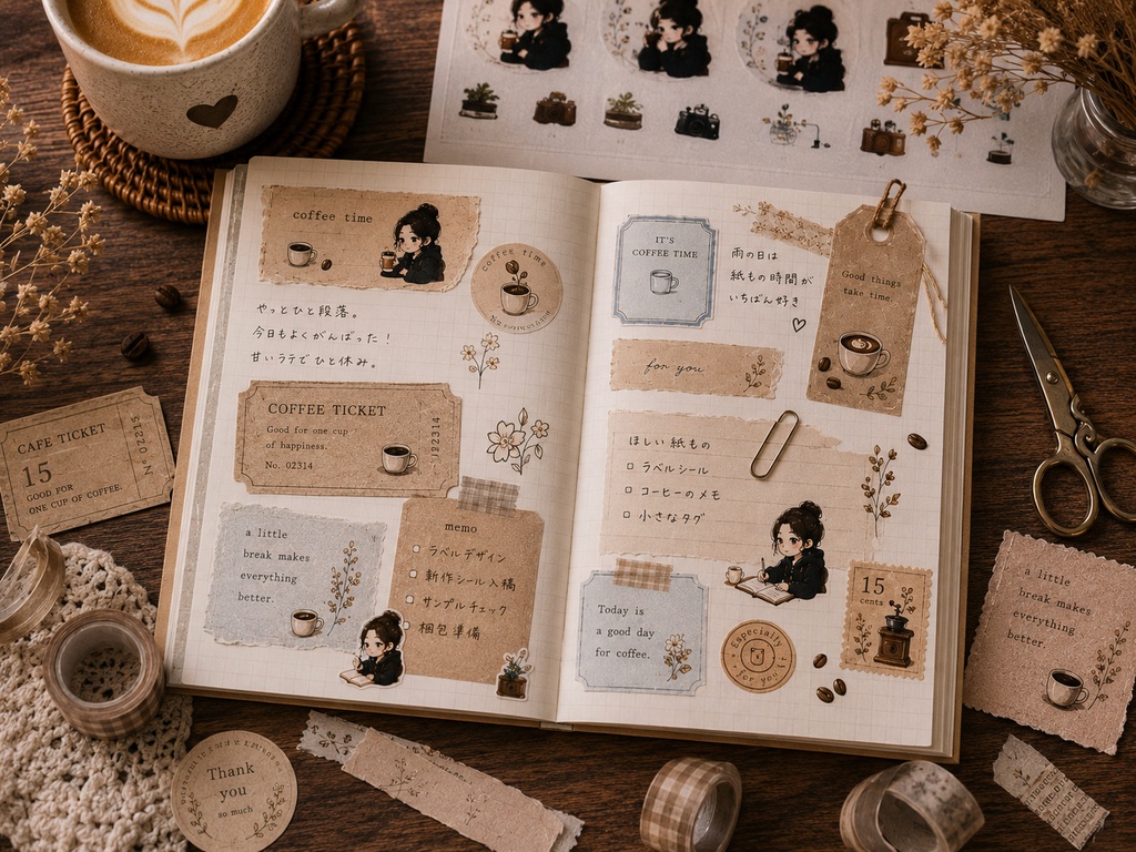 ちび旅人 Coffee Labels & Parts Vol.2