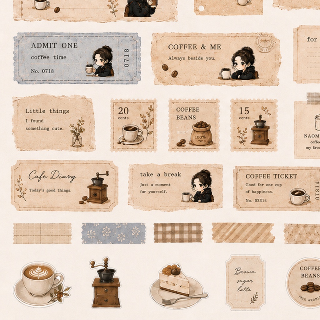 ちび旅人 Coffee Labels & Parts Vol.2