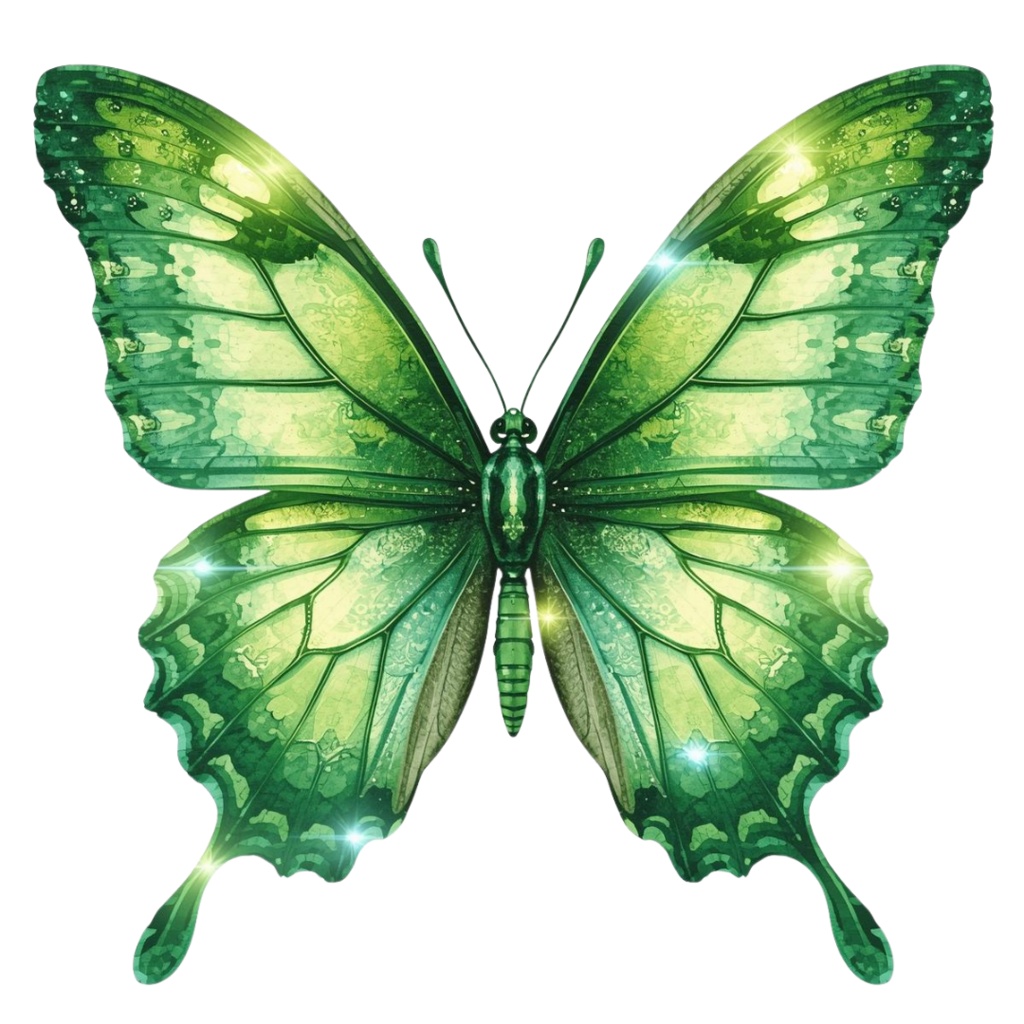 高級感あふれるスピリチュアル蝶クリップアートセット(全10種)|PNGダウンロード