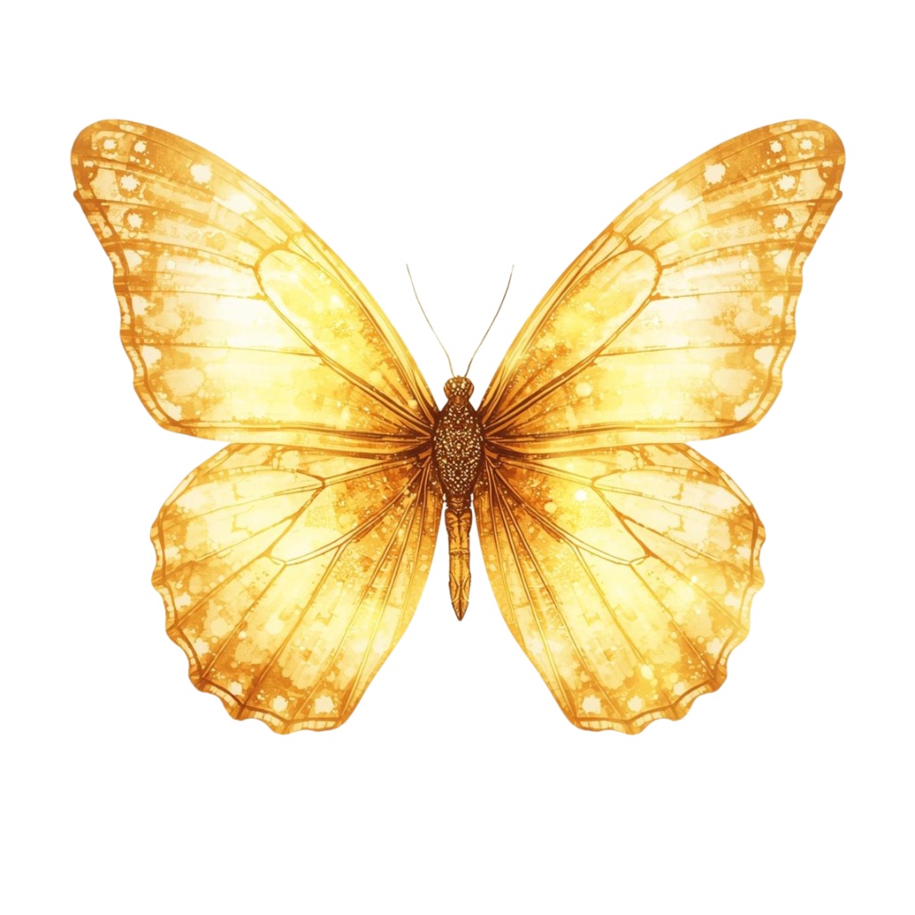 高級感あふれるスピリチュアル蝶クリップアートセット(全10種)|PNGダウンロード