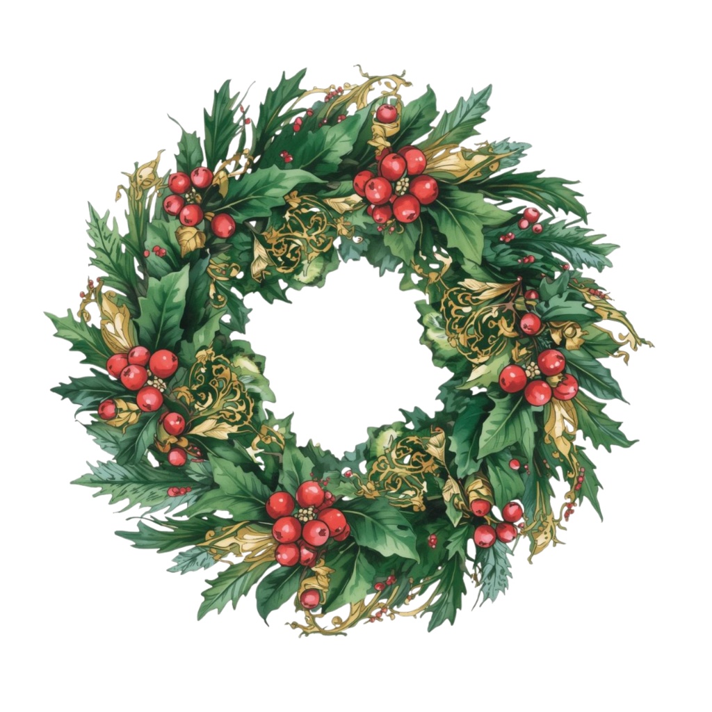 【9Png】クリスマス水彩クリップアートコレクション