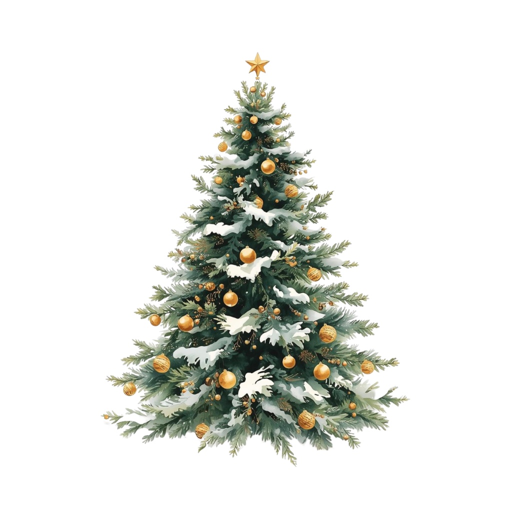 【9Png】クリスマス水彩クリップアートコレクション