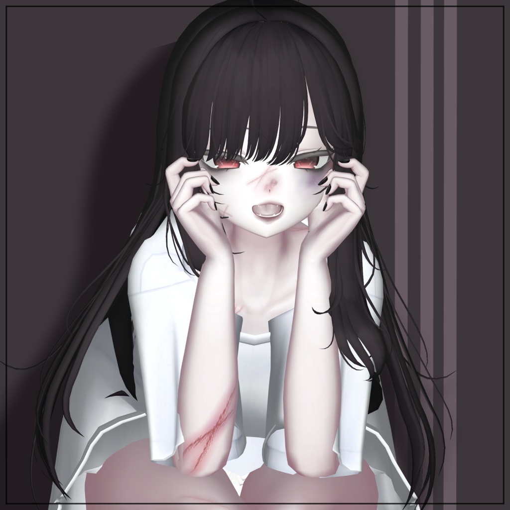 【萌】 moe Menhera make up & body texture