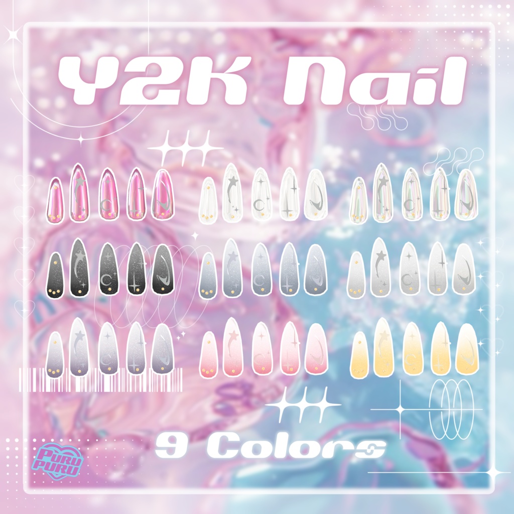 【21アバター対応】 💎MA対応💎 Y2K Nail