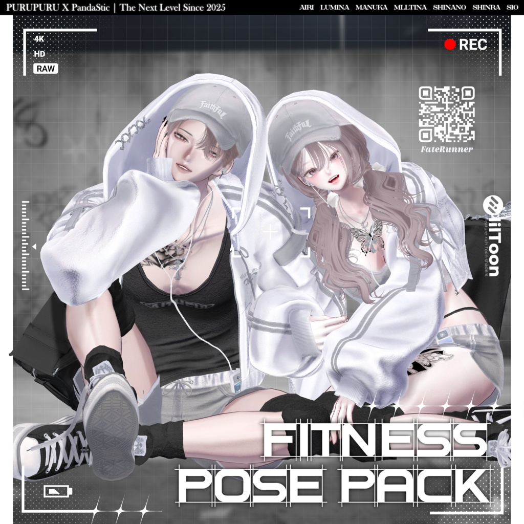 【7アバター対応】 ✦✦✦Fitness Pose Pack✦✦✦【VRChat用】