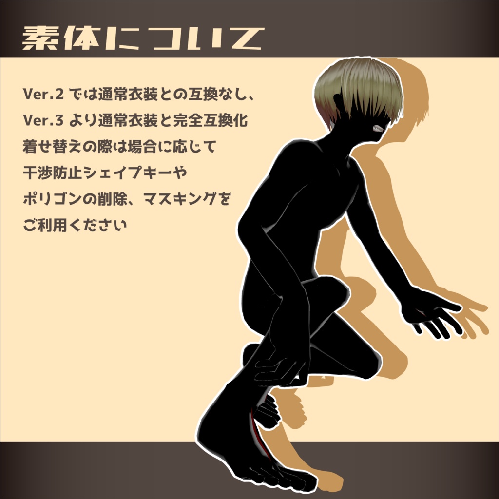 【オリジナル3Dモデル】四肢口 - Ver.3.1