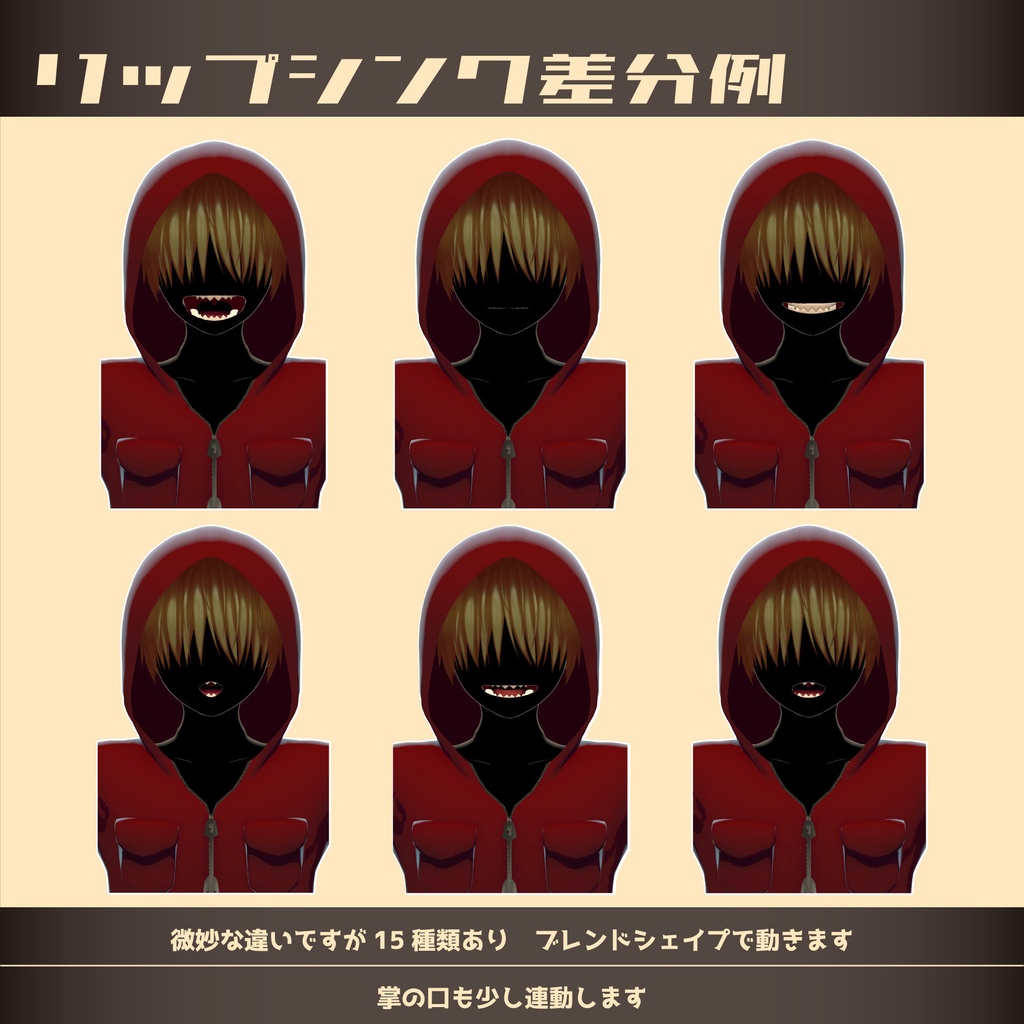 【オリジナル3Dモデル】四肢口 - Ver.3.1