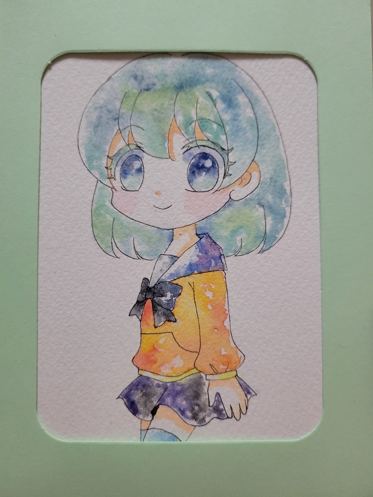 緑の髪の女の子( ơ ᴗ ơ )