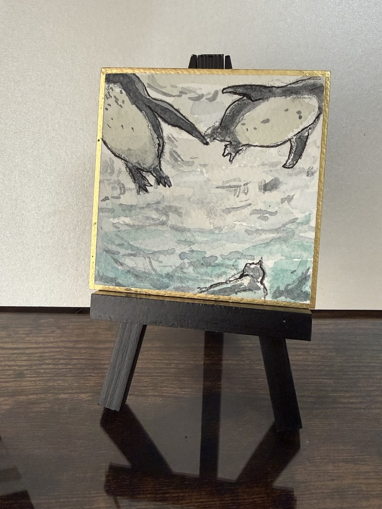 豆色紙(ペンギン)