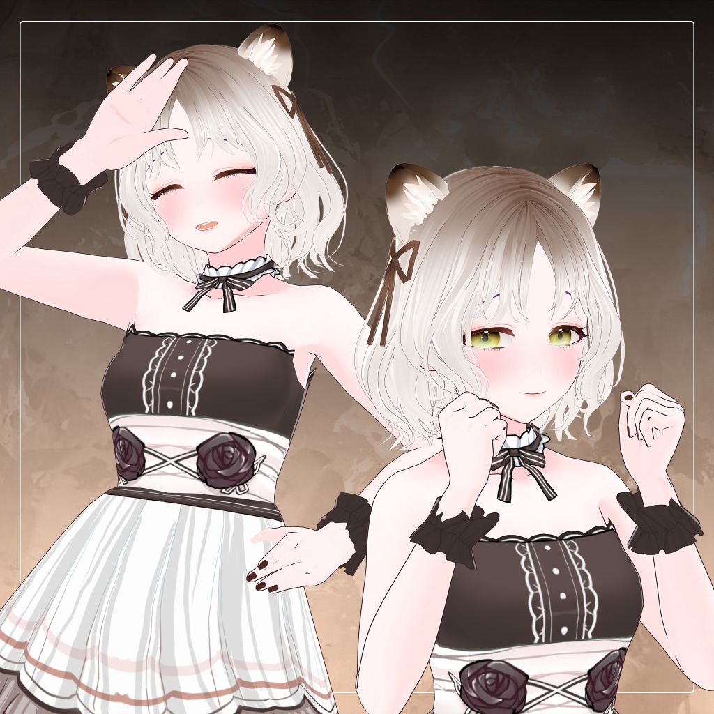 [vrm/vroid/vrc]オリジナル3Dモデル 「奈々子」 - Live3Dモデルスタジオ - 2/5