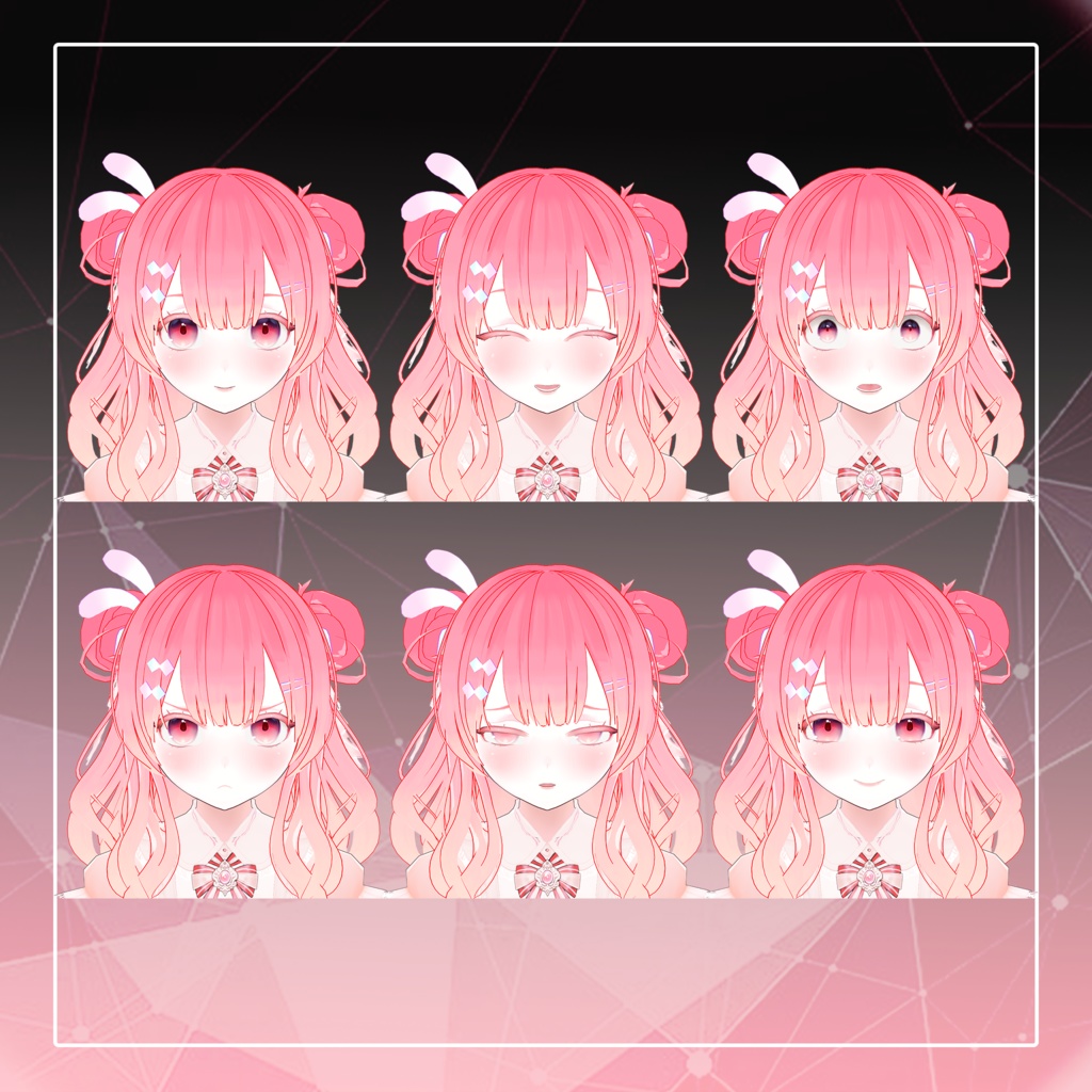 [vrm/vroid/vrc]オリジナル3Dモデル "桃です" - Live3Dモデルスタジオ - 6/6